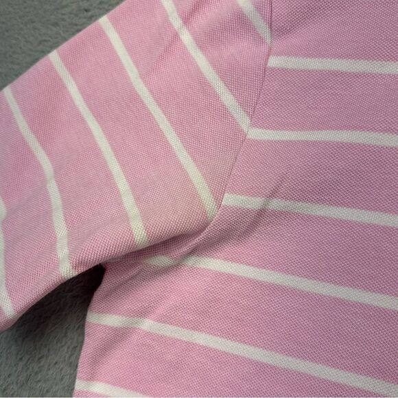 Ralph Lauren Polo Golf Shirt Mens Medium Pink Striped Olde Farm Golf Pima Casual - Picture 7 of 16
